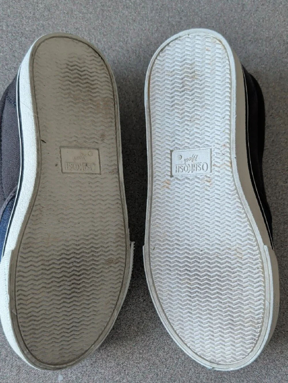 OshKosh B'gosh Navy Slip-On Canvas Loafers with White Trim